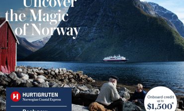 Discover the magic of Norway's coastal journeys and enjoy up to $1,500 onboard credit per cabin