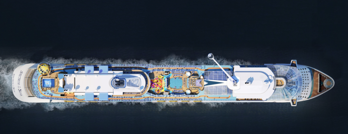 Asia's largest ship Spectrum of the Seas on the way to Singapore