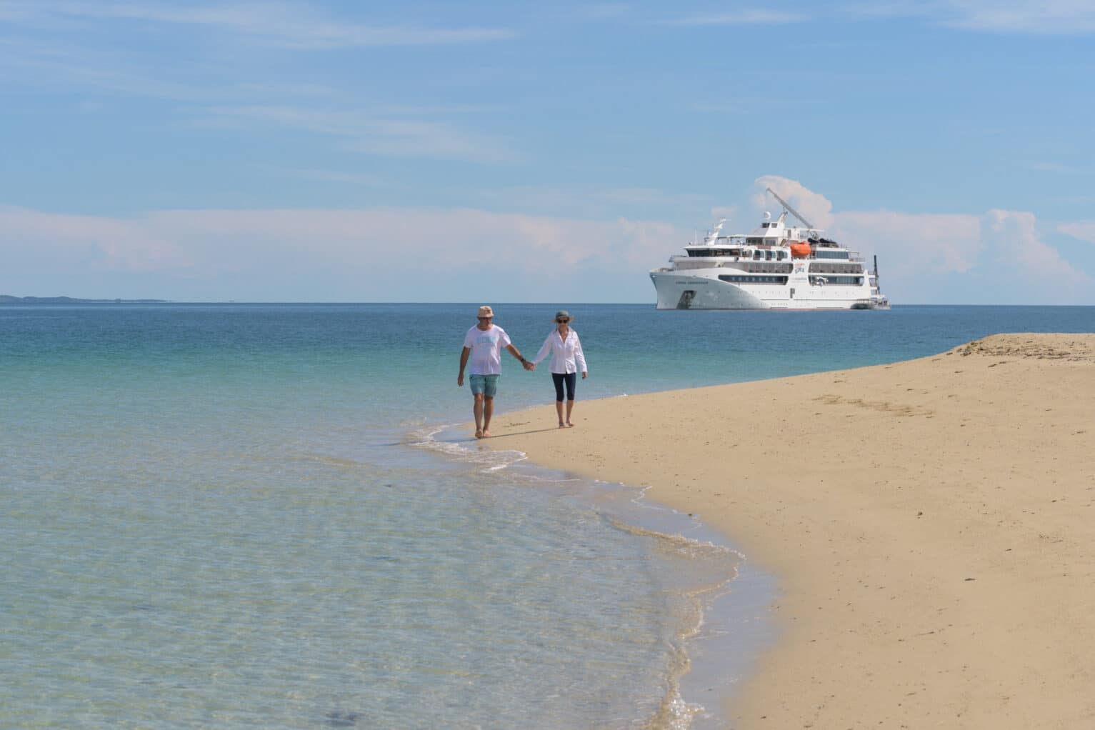 Private jet, sailing yacht and 14-night Christmas cruise on Coral Geographer