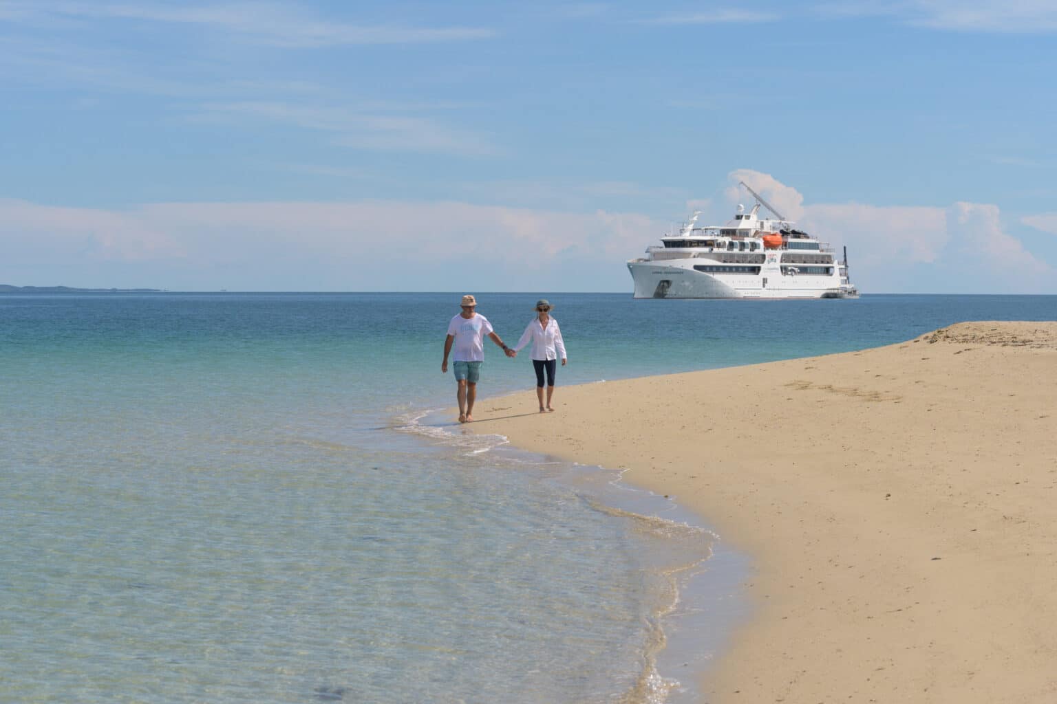 Private jet, sailing yacht and 14-night Christmas cruise on Coral Geographer