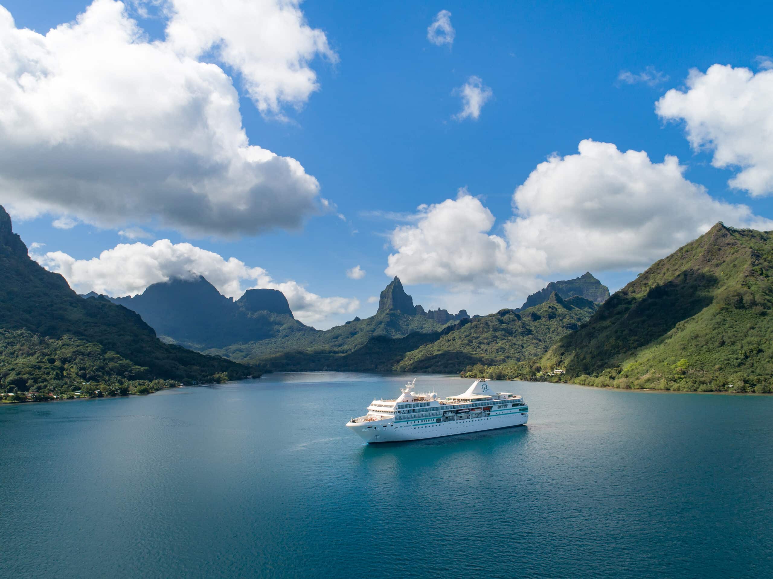 The m/s Paul Gauguin was built to sail the lagoons of the South Pacific. Travel in style onboard Le Paul Gauguin on a 13-night Fly-and-Cruise package to French Polynesia this June