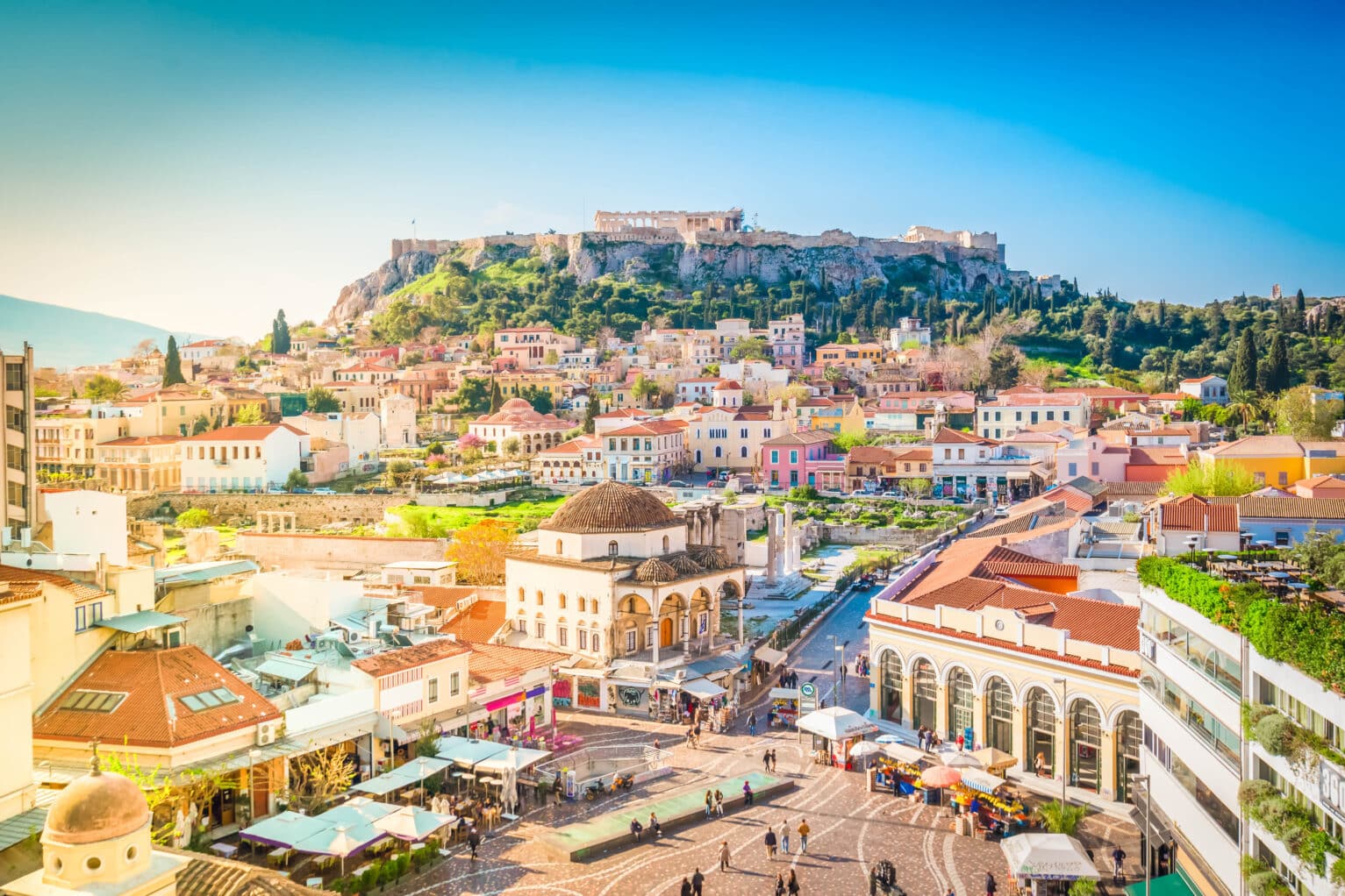 Skyline of Athens, Greece