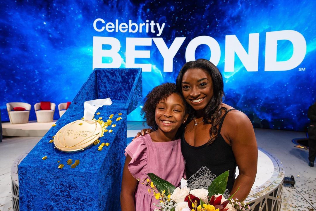 Gymnast Simone Biles christens Celebrity Beyond