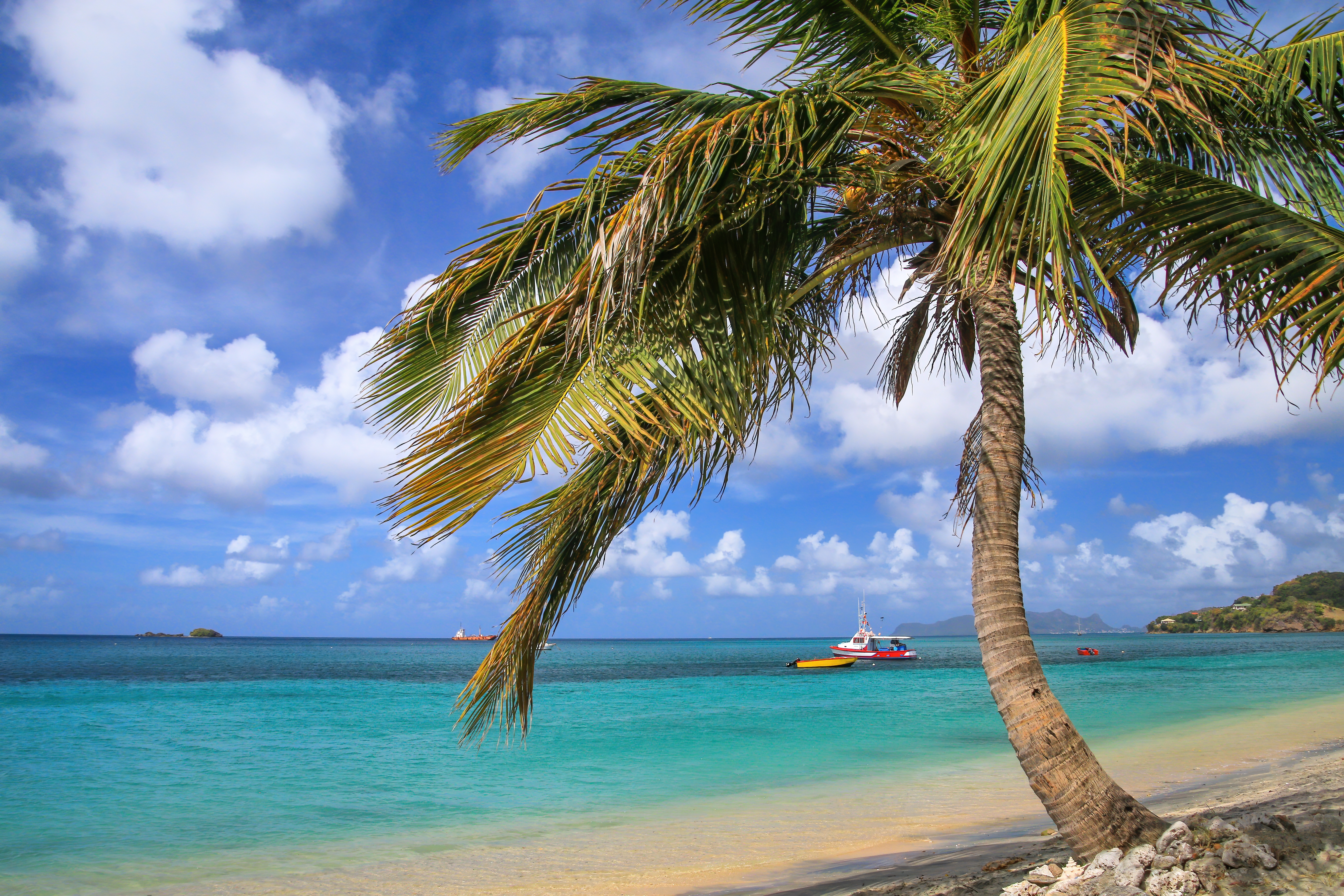 Sandy beach at Hillsborough Bay Carriacou Island Grenada