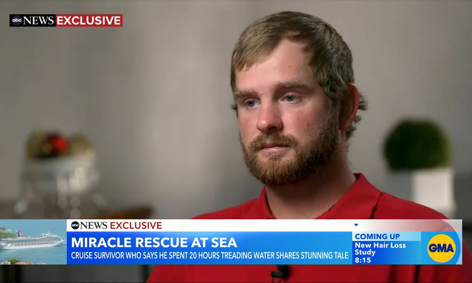 Man who fell off cruise ship shares spine-tingling details of time at sea