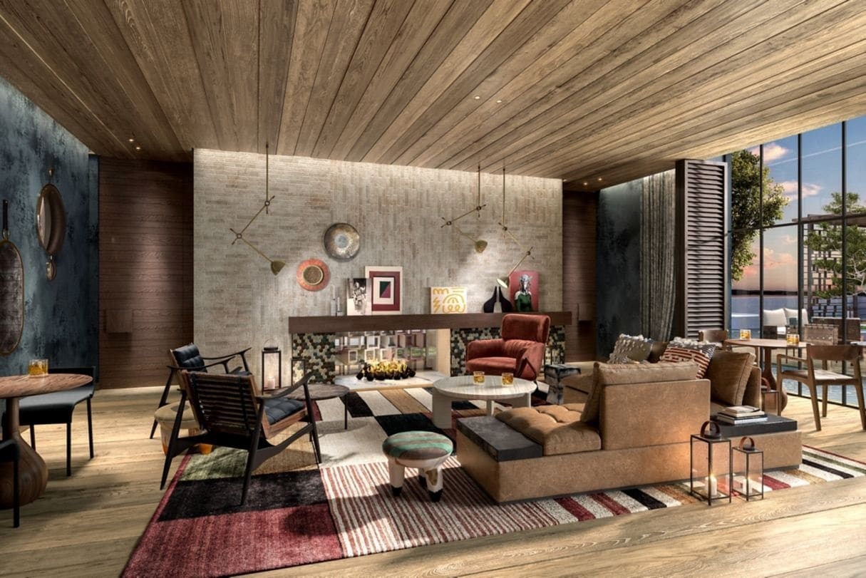 The interiors of the St Regis Kanai Resort