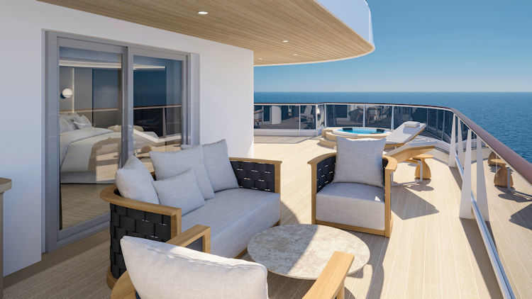 Explora Journeys highly elegant suite is part of the line's luxury cruises