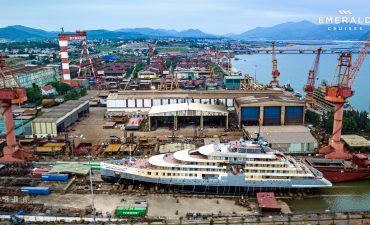 Emerald Cruises floats out brand new luxury yacht Emerald Sakara