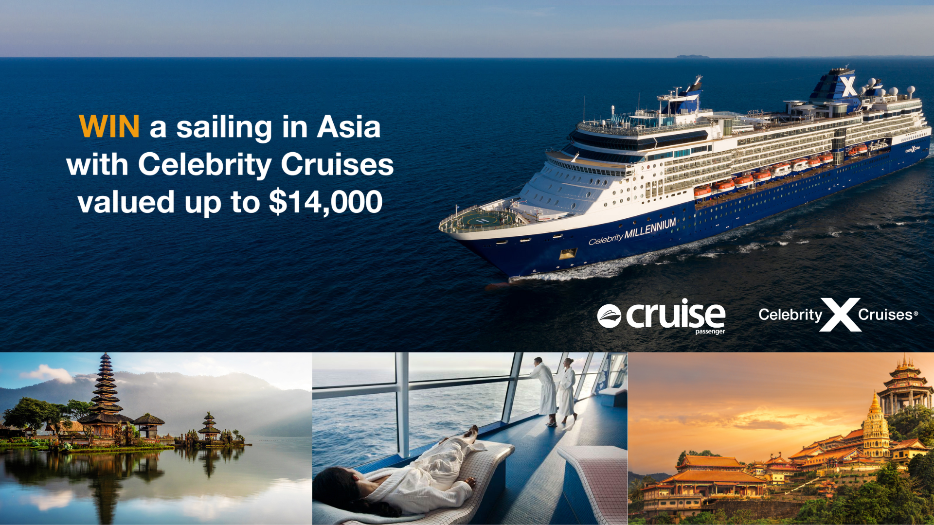 ENTER NOW to win a Celebrity Cruises voyage in Asia valued up to $14,000