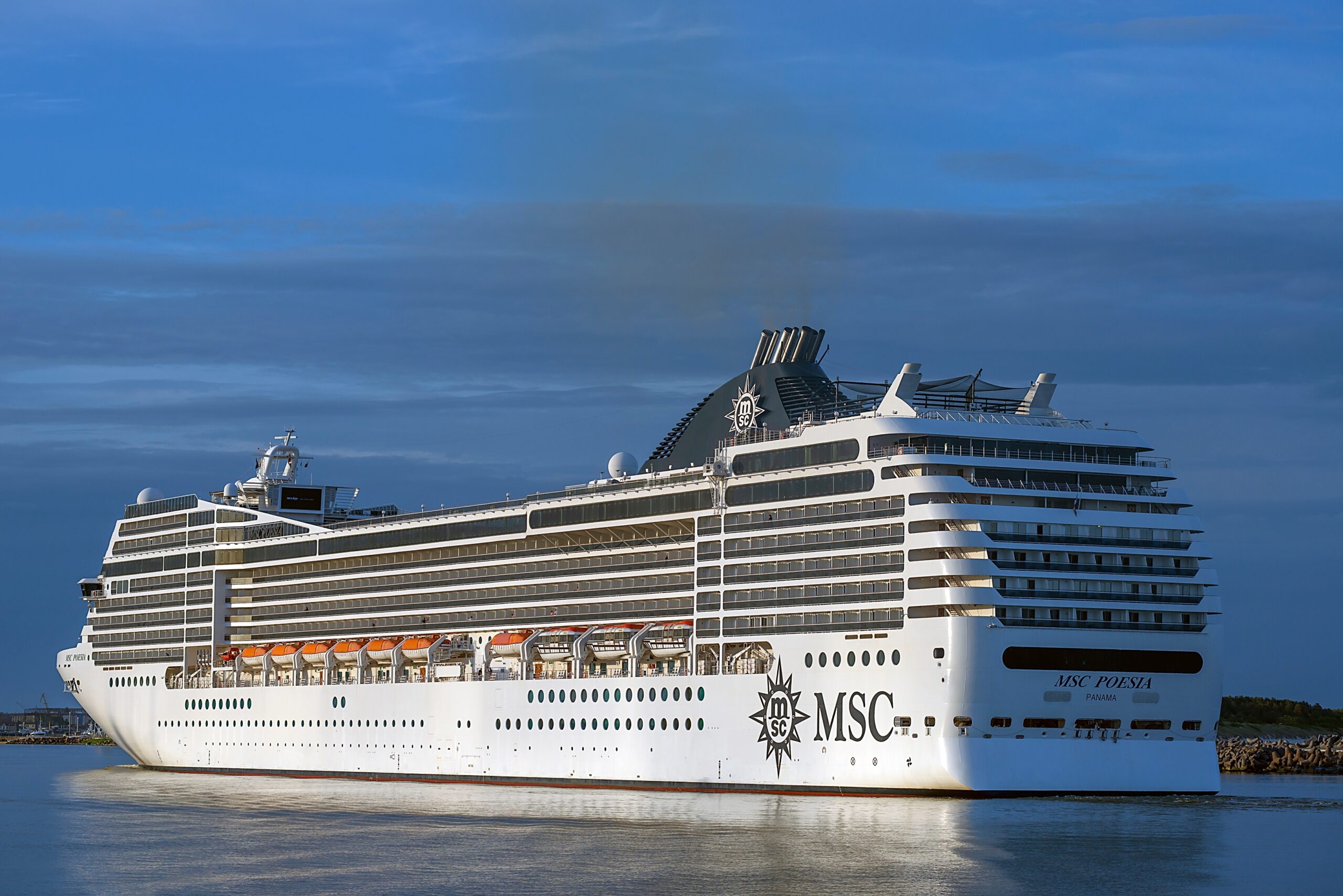 Cruise liner MSC Poesia in the Baltic Sea