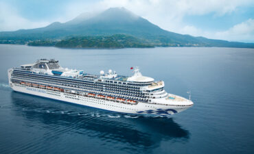 Diamond Princess sailing in Kagoshima