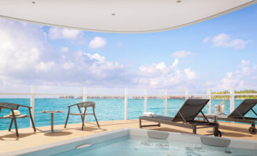 View of the whirlpool on the Balcony of the Otium Suite, Silver Nova Renderings