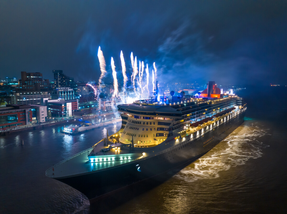Cunard ship gets ready for 2025 sailings.
