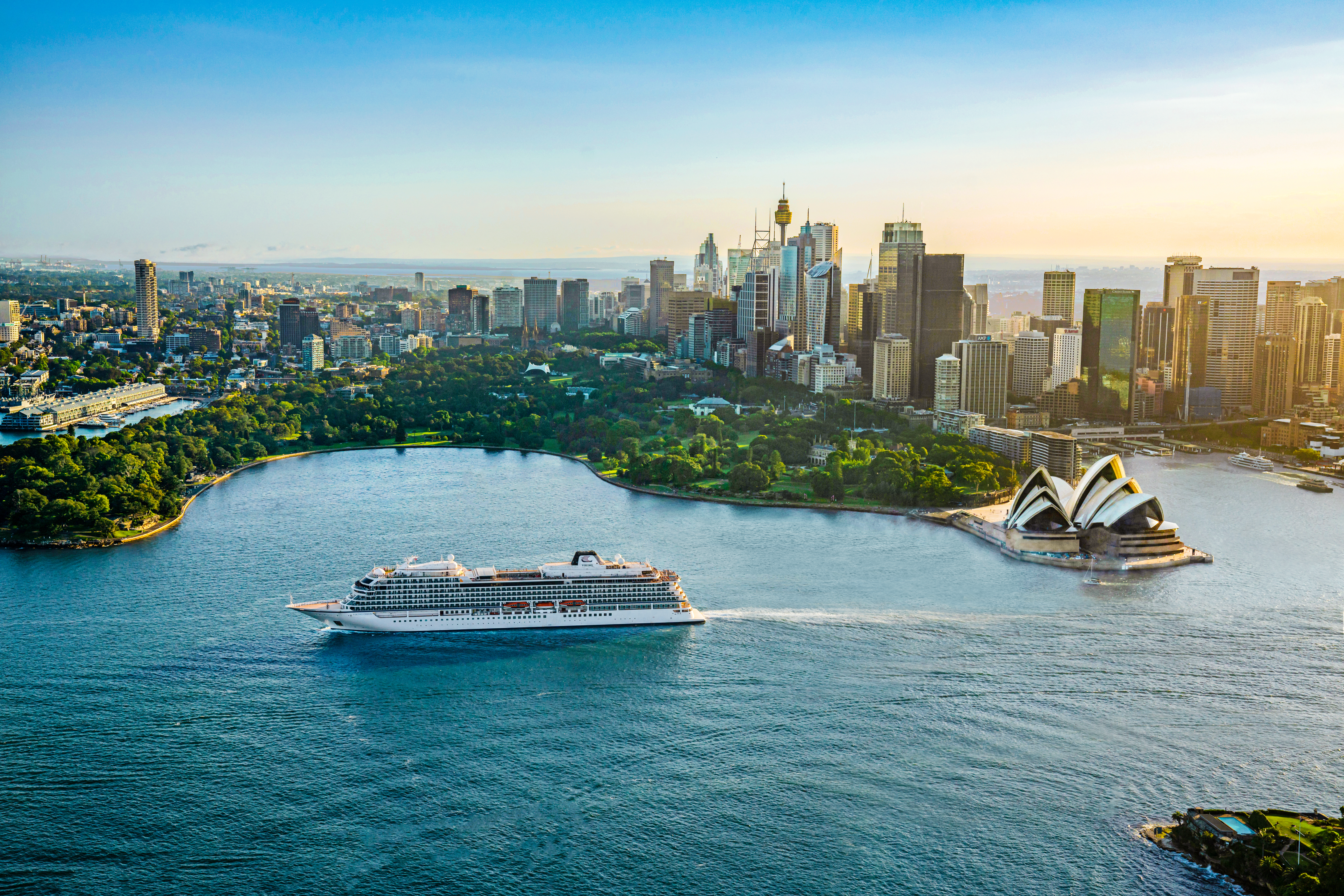 View of the Viking Orion in Sydney Harbor, Australia