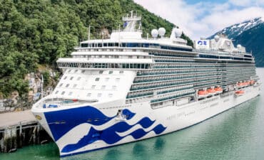 Majestic Princess beside a Mountain