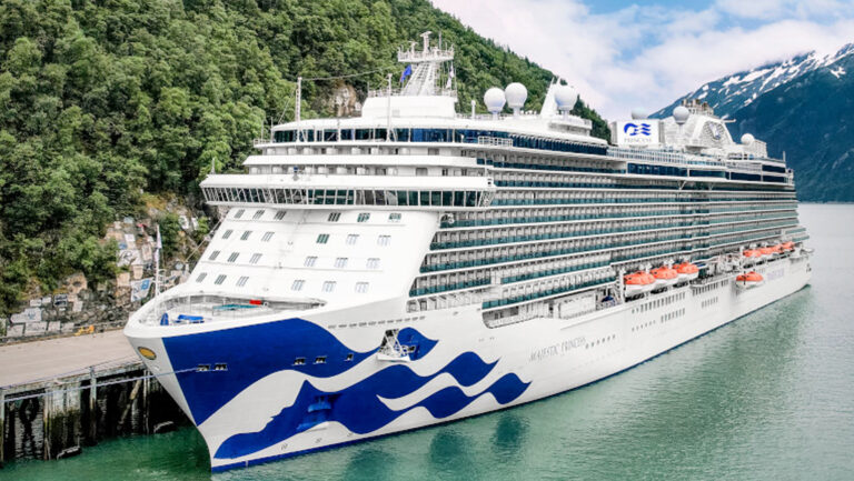 Majestic Princess beside a Mountain