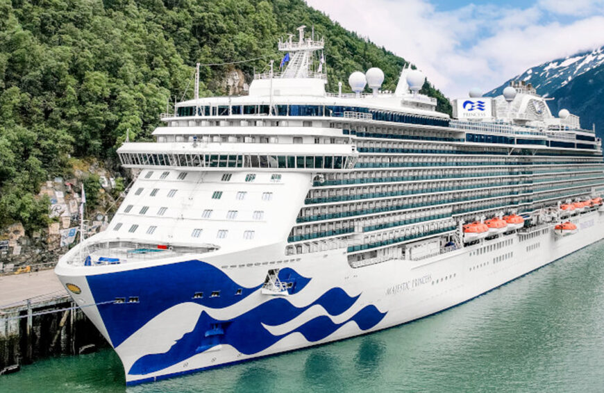 Majestic Princess beside a Mountain