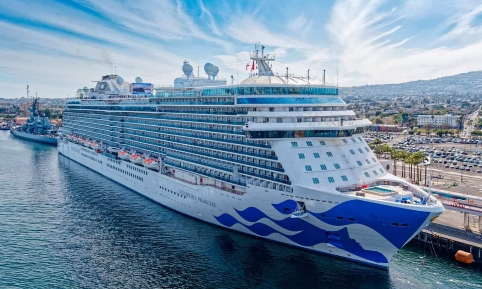 Discovery Princess ship ported in a harbour