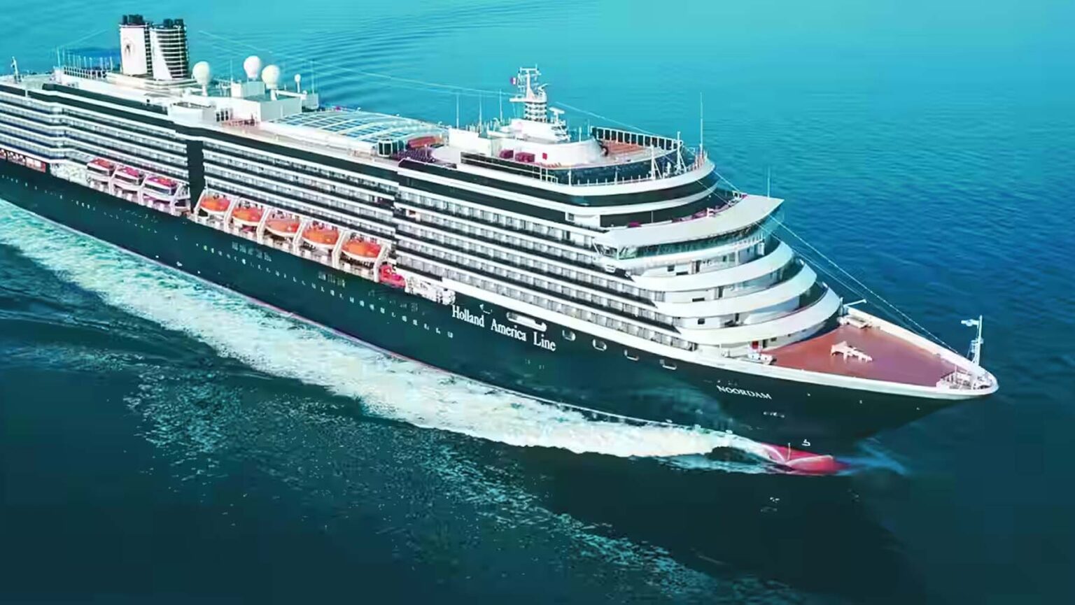 Noordam cruise ship sails the high seas