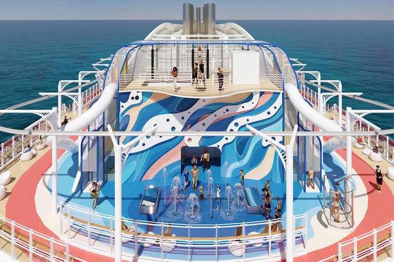 The Lookout and Splash Area will attract younger families to she ship