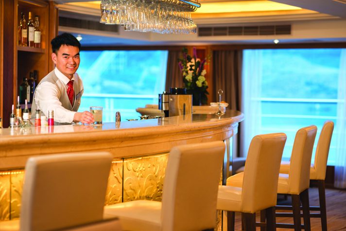 The bar onboard the Viking Emerald