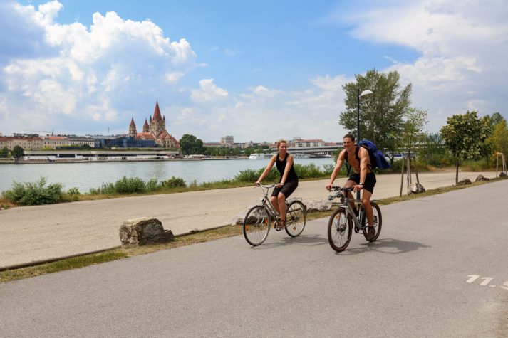 Bike riding on the Danube