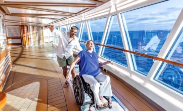 Guest with mobility issues enjoys cruising.