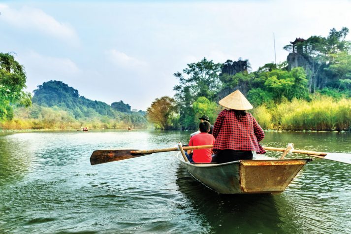 A sampan boat on the Mekong Delta