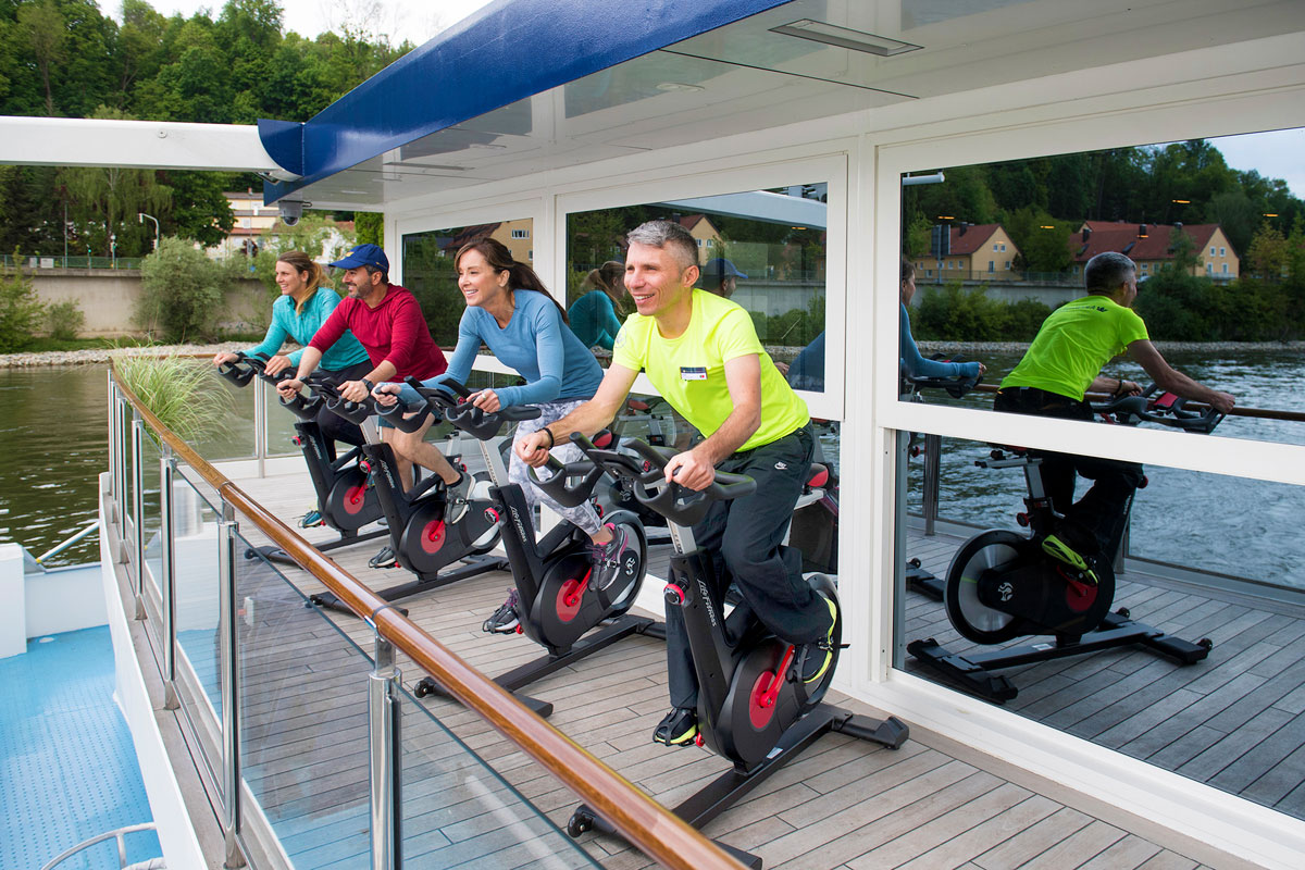 Spin classes aboard the AmaMagna