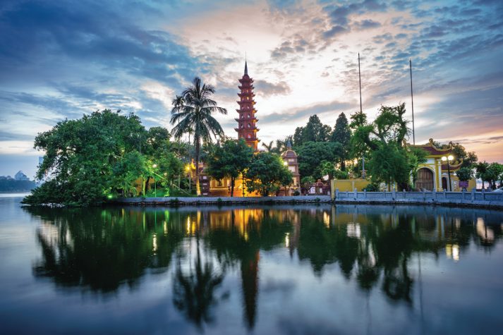 Tran Quok Pagoda in Hanoi, Vietnam