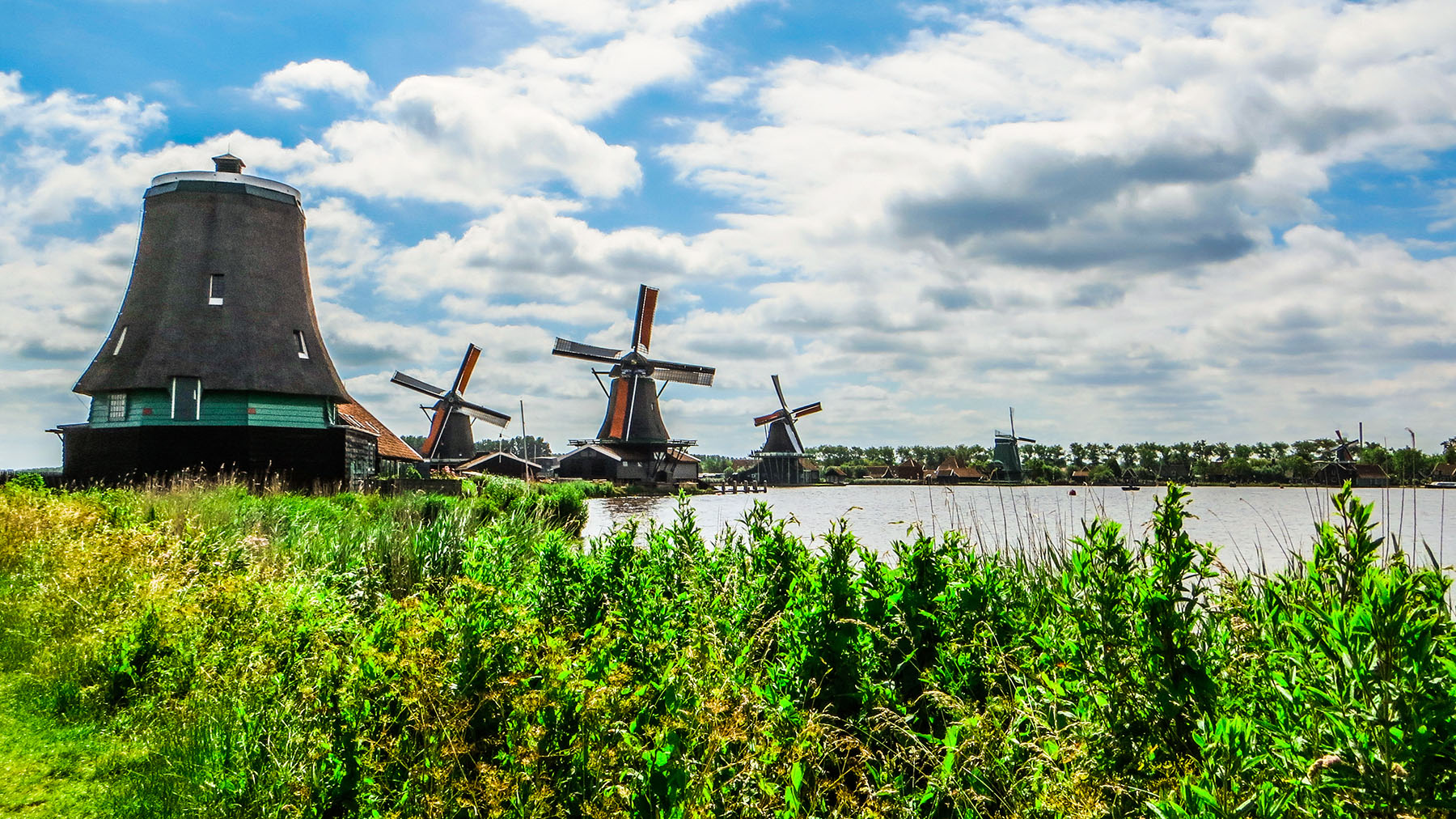 Dutch windmills at Zaanse Schanse