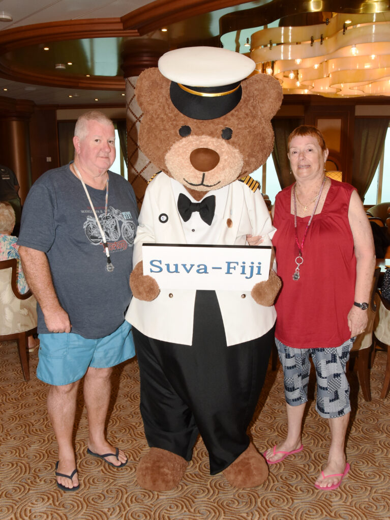 Fiji cruise winners Lyn and John