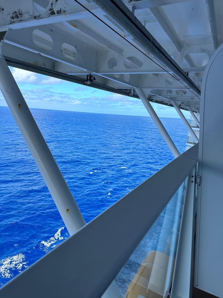 A Royal Caribbean view, deemed as unobstructed. 