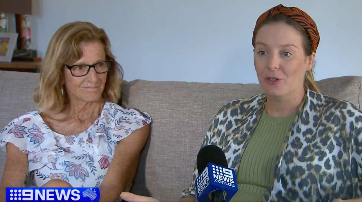 Robyn Betts and daughter Kaylee Farrington. Picture: 9News