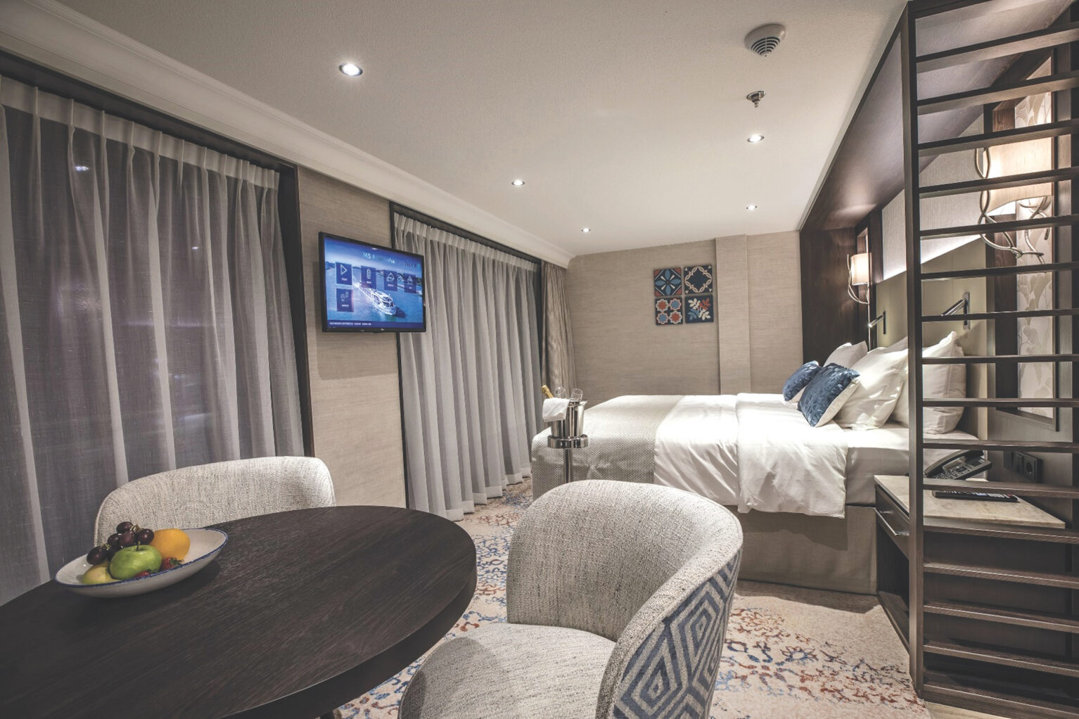 A view of the cateogry 5 suite on Tauck
