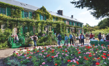 Tourists visit Claude Monet's home and gardens in the town of Giverny in France.