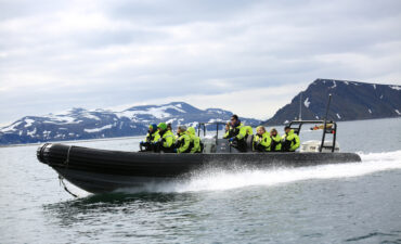 King crab safari boat near Honningsvag, Norway