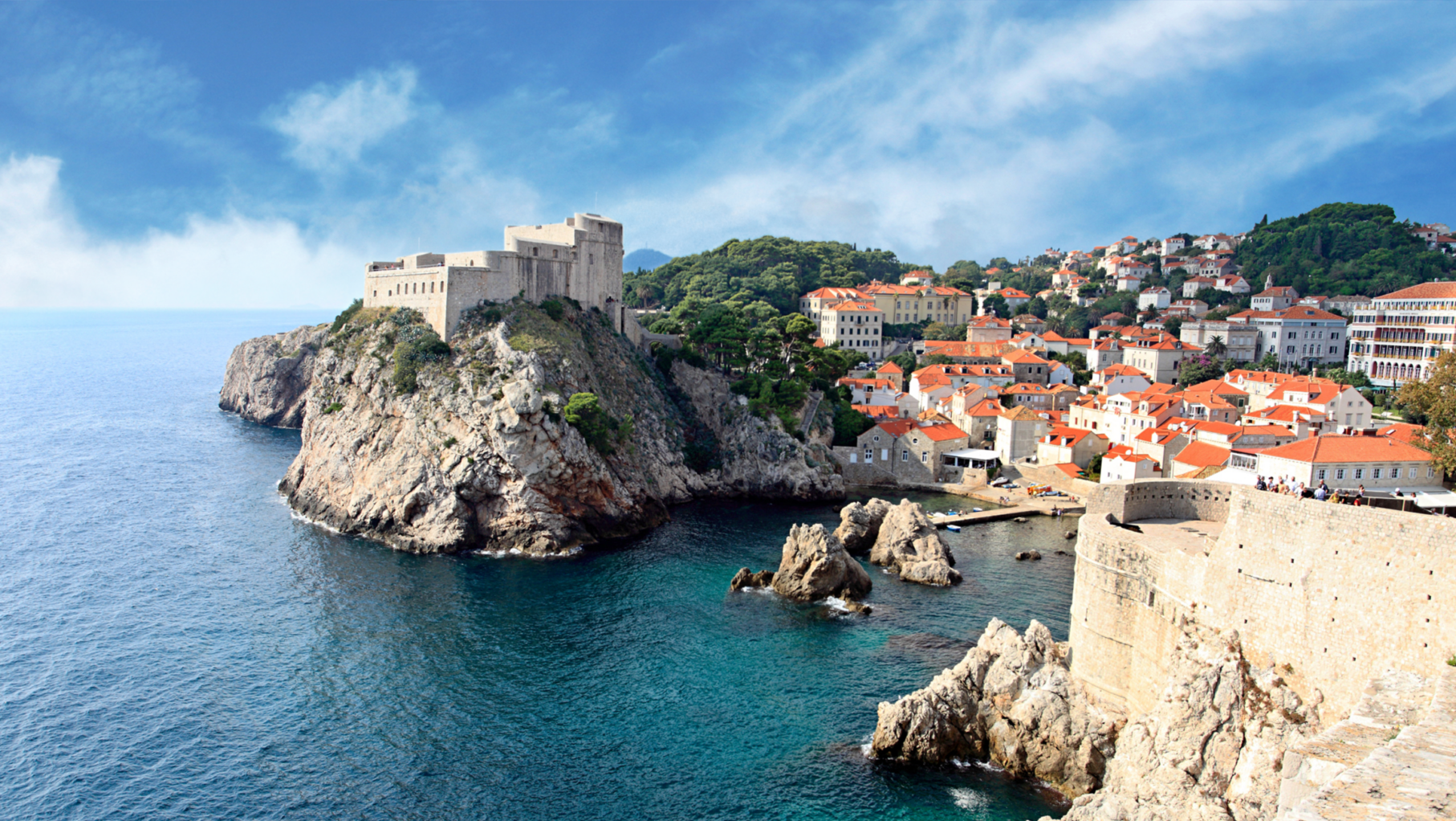 A view of the Mediterranean Sea in Dubrovnik
