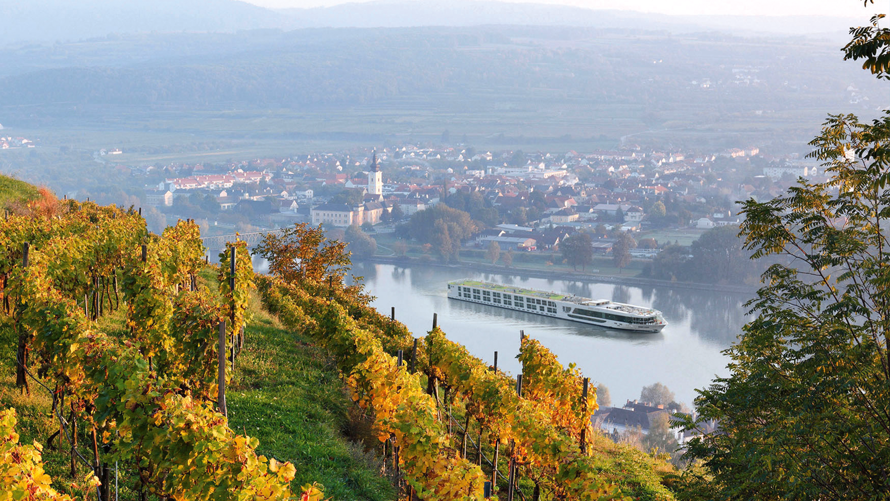 A Scenic ship on the Wachau Valley