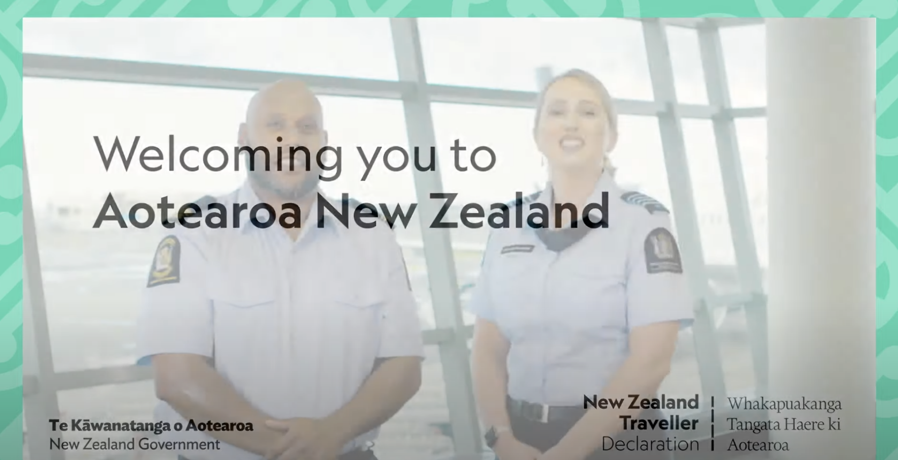 A still from the New Zealand Customs video explaining how to fill in the traveller declaration form.