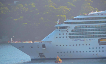 Serenade of the Seas in Sydney Harbour today on her Ultimate World Cruise