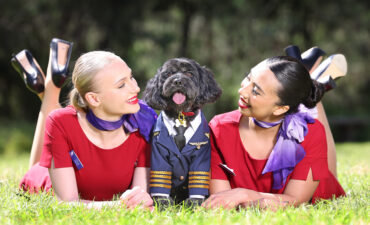 Virgin Australia stewardess with their new captain