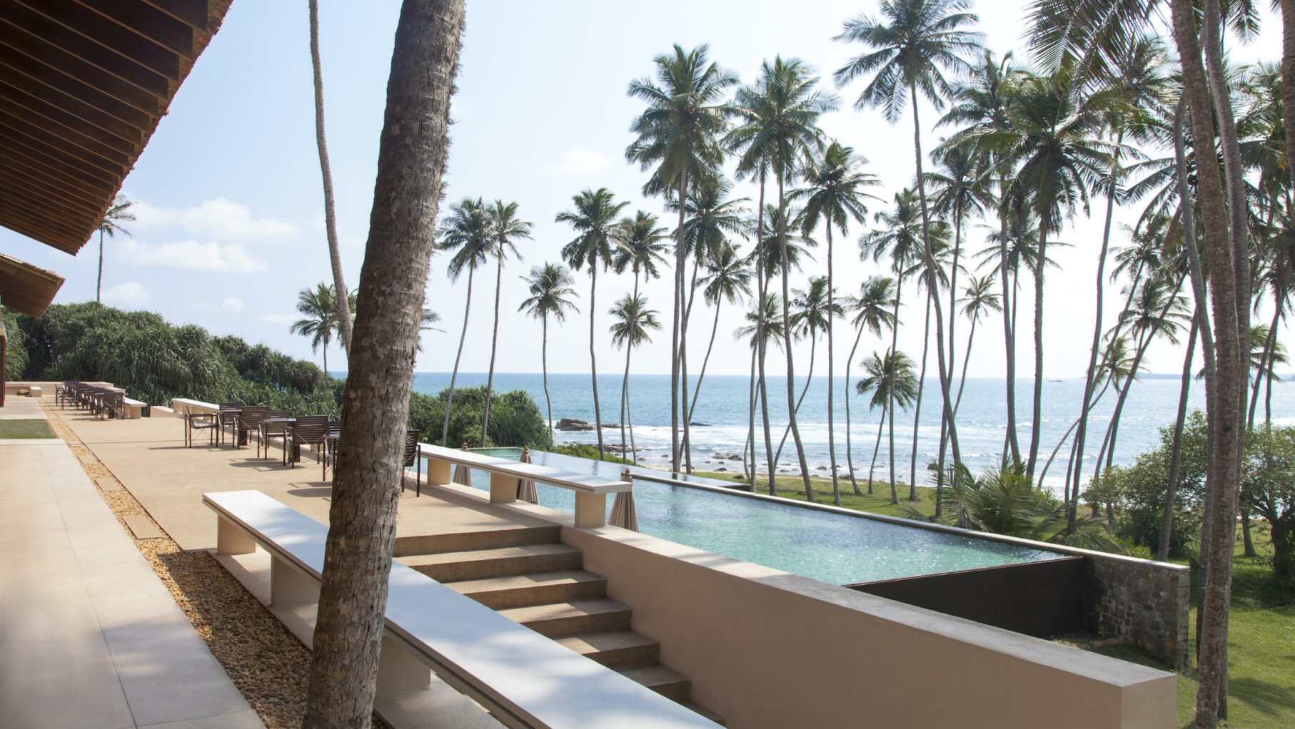 Swimming pool with a view, Amanwella, Sri Lanka as part of an air cruise
