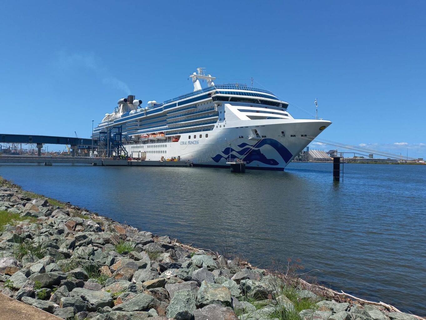 Coral Princess at its homeported in Brisbane. Picture Facebook