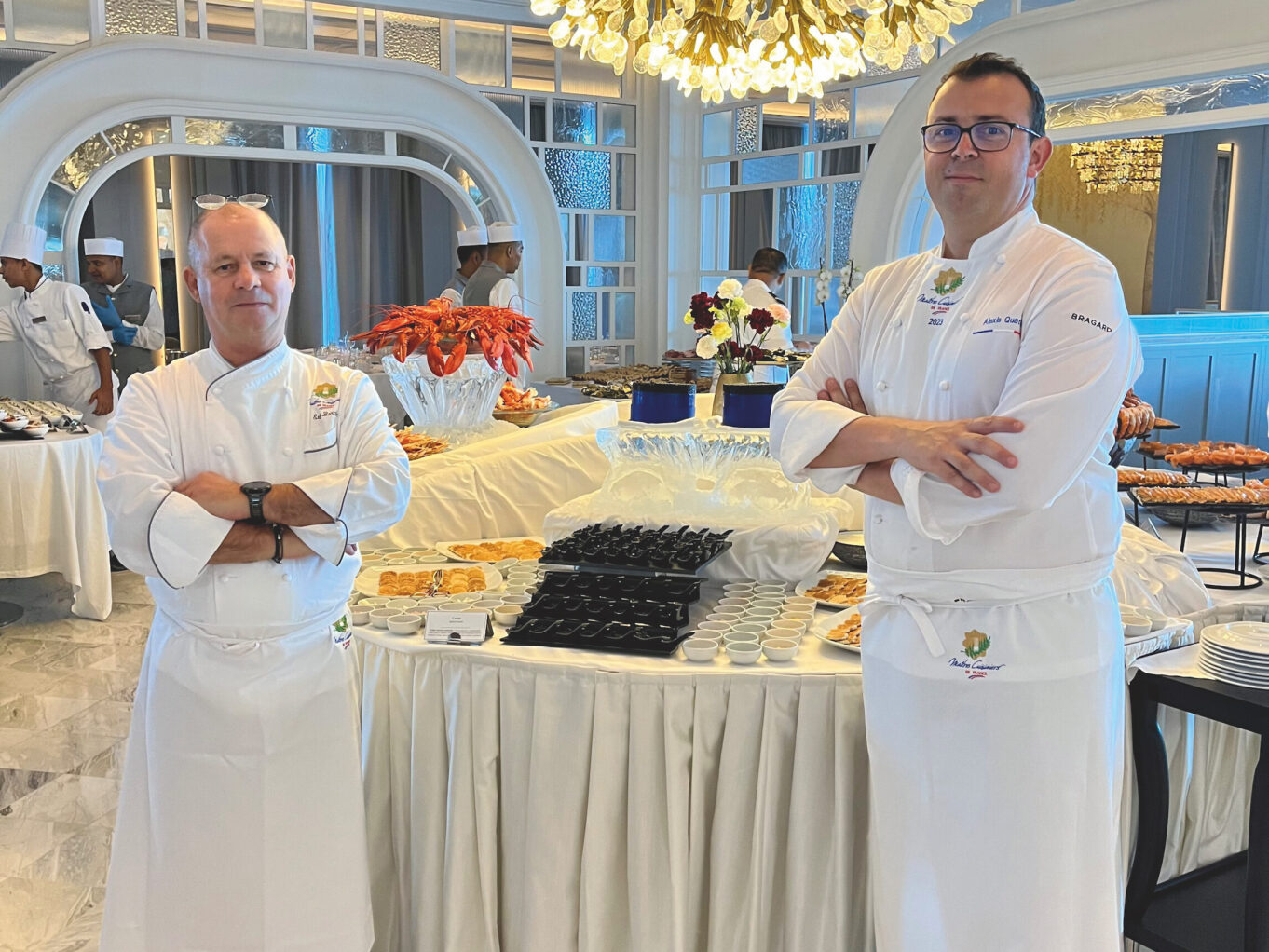 Oceania chefs Eric Barale and Alexis Quaretti at the gala brunch