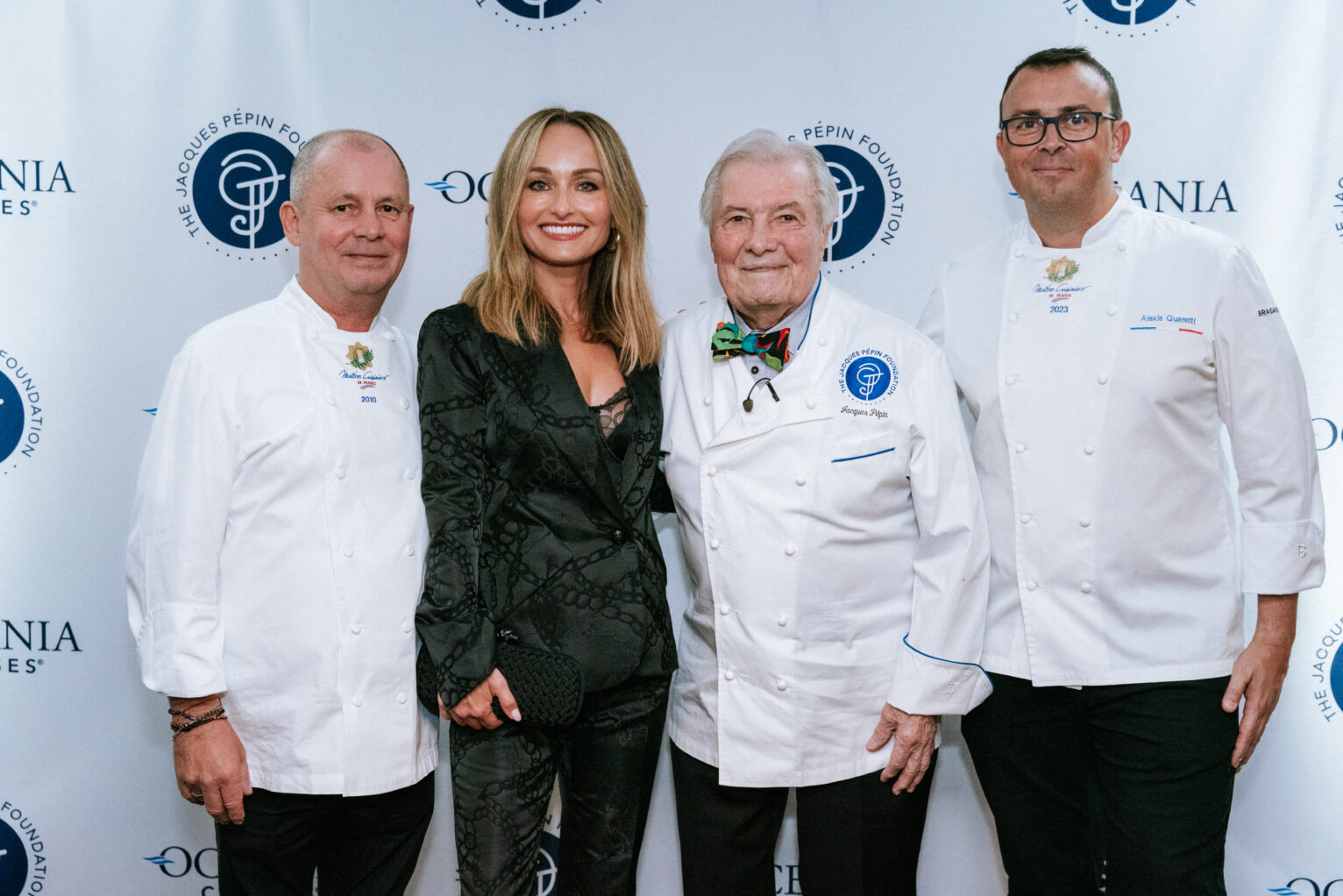 Chef Eric Barale, Giada De Laurentiis, Chef Jacques Pépin and Chef Alexis Quaretti.
