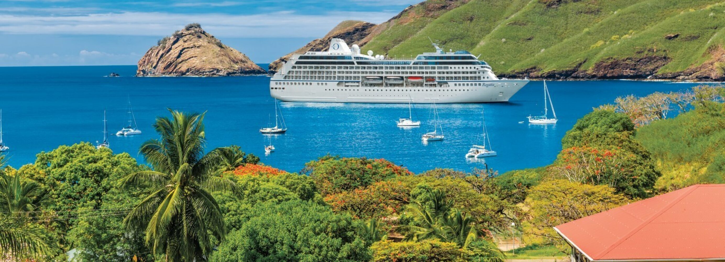 Tropics and exotics Oceania ship in islad paradise