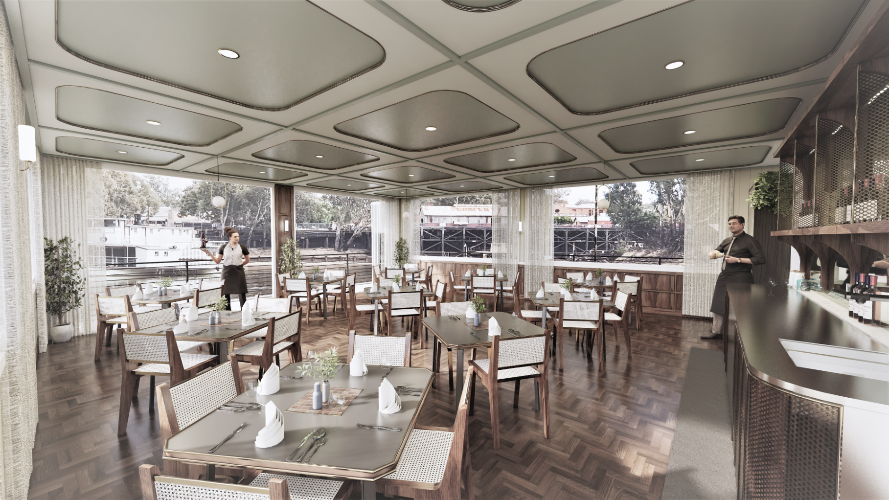 Caddell Dining Room PS Australian Star river ship