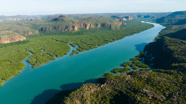 Aerial shot of Papua New Guinea