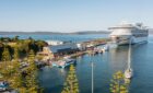 A cruise ship in the Port of Eden